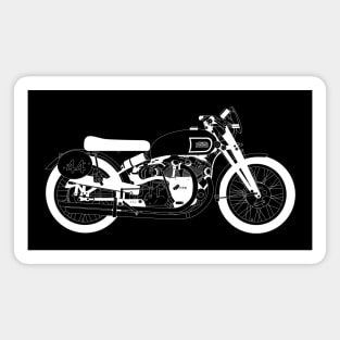 Vincent Black Lightning White Outline Magnet